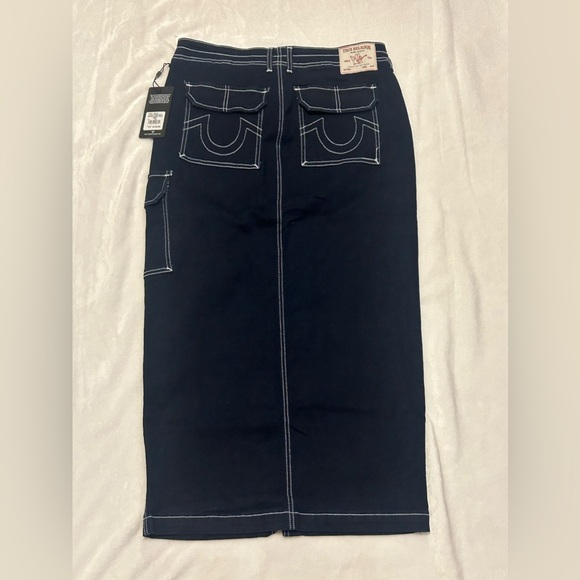 True Religion Denim Cargo Maxi Skirts size 29 - Picture 1 of 9